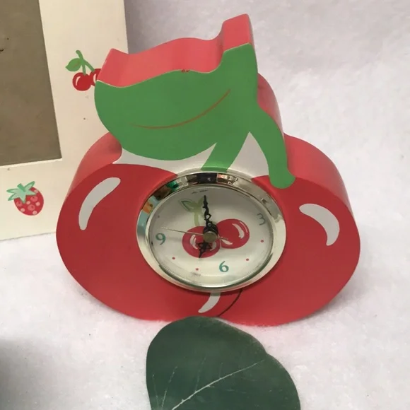 CHERRY 3 Piece decor Frame votive candle clock vintage 1990s - Picture 3 of 13